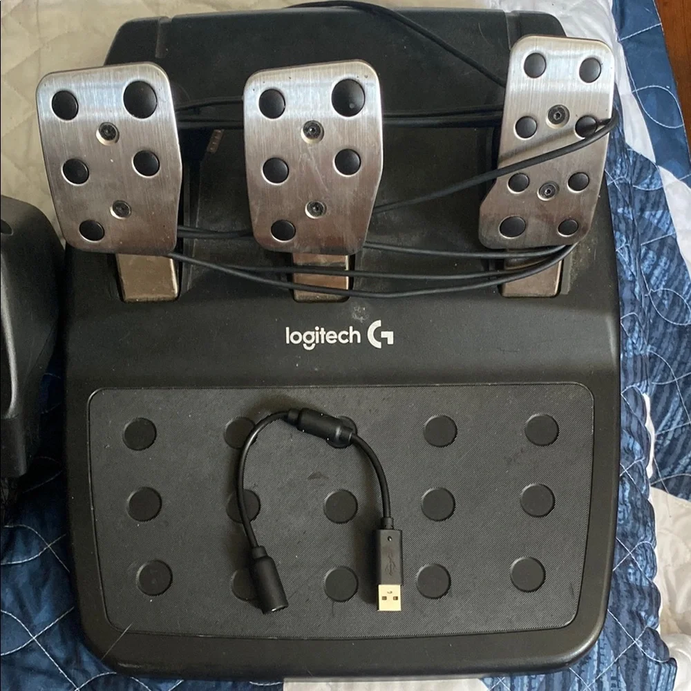 Logitech Black Racing Pedal Set with USB Adapter